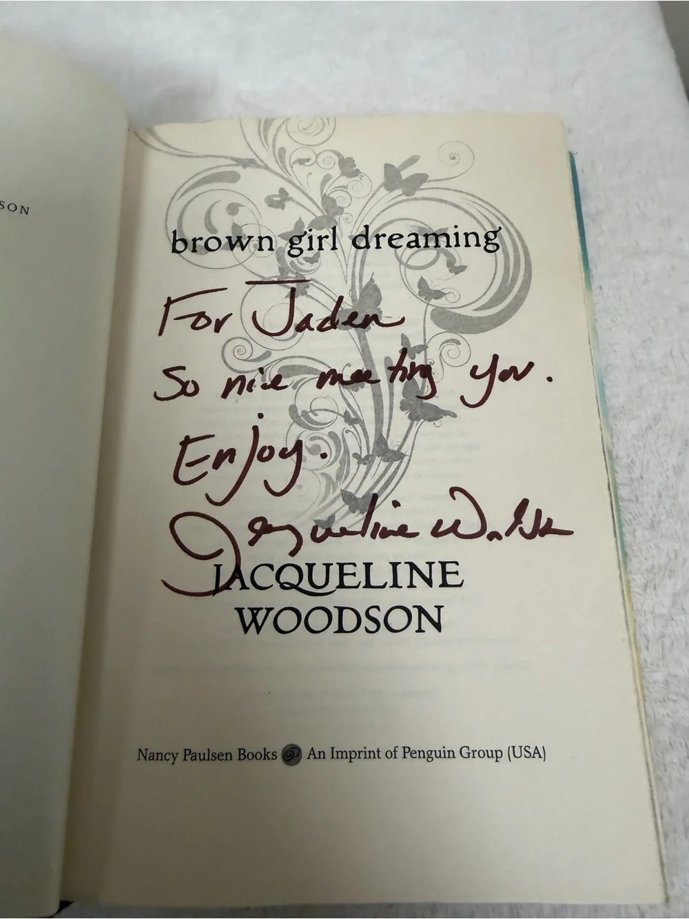 Brown Girl Dreaming by Jacqueline Woodson